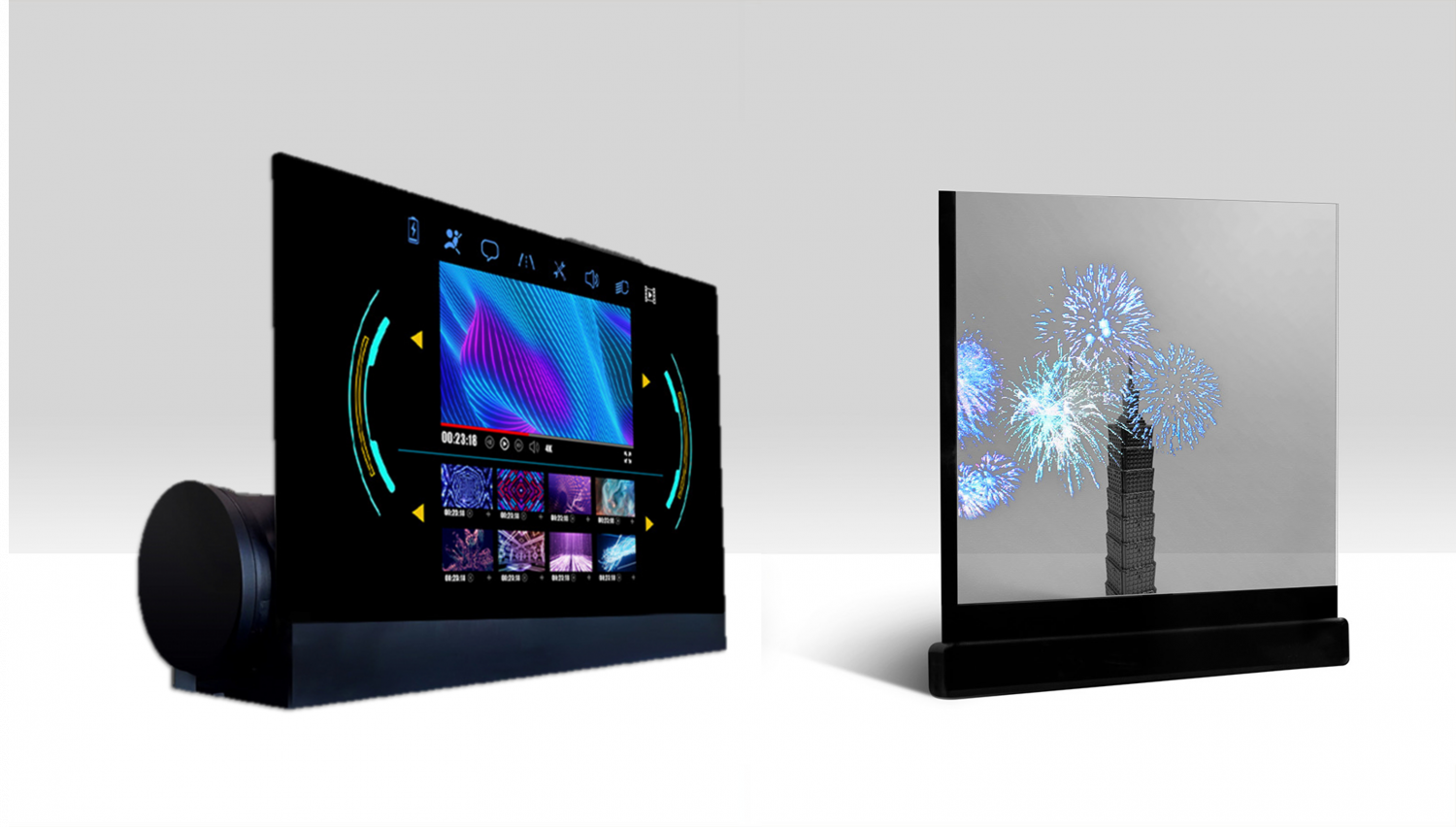 可捲式、折疊性、高透明